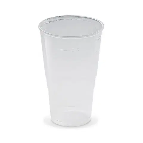 Poháre Kinekus Pohár priehľadný, plastový, 0,5l, priemer 95mm, 50ks