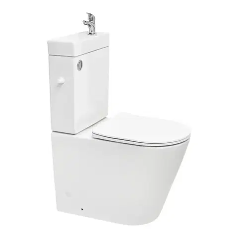 Záchody WC kombi komplet s umývátkem včetně ventilu SAT Brevis vario odpad SATBRE34 SATBRE34