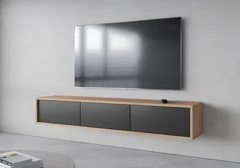 TV stolíky  LANNY TV stolík 38, dub / antracit 