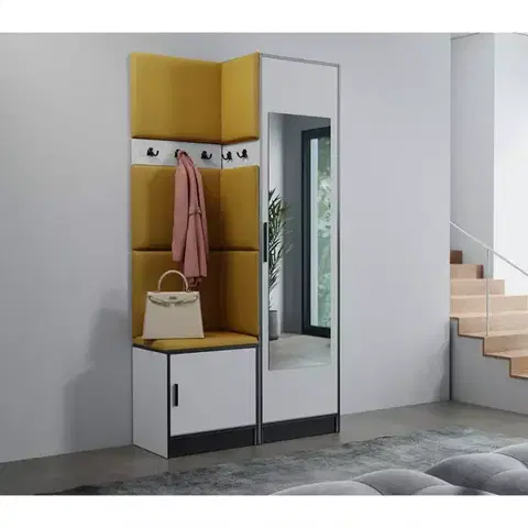 Predsieňový nábytok Predsieňový nábytok Roj 11 biely + Kronos 01 medová