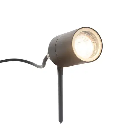 LED reflektory a svietidlá s bodcom do zeme Inteligentný moderný reflektor antracit IP44 vr. WiFi GU10 - Solo