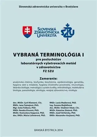 Medicína - ostatné Vybraná terminológia 1 - Klement Cyril,Kolektív autorov