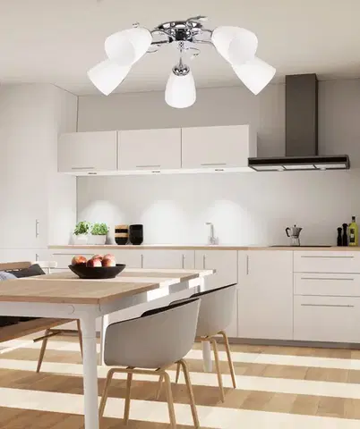 Bodové svetlá Stropná lampa Ursella 5X40W E14 biela
