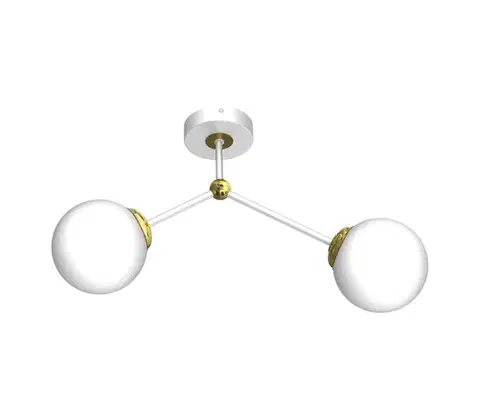 Svietidlá  Prisadený luster JOY 2xE14/40W/230V biela/zlatá MLP7463