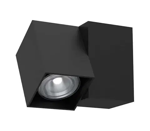 Svietidlá - Brosline 2292 - Nástenné bodové svietidlo CUBE 1xGU10/10W/230V čierna 2292