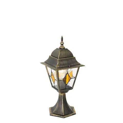 Zahradne stlpove lampy Vintage vonkajšia lampa svietnik starožitné zlato 45 cm - Antigua