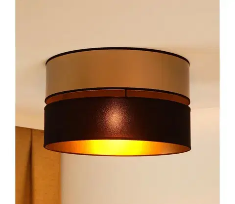 Svietidlá BRILAGI - Stropné svietidlo ROYAL 1xE27/15W/230V pr. 40 cm čierna/zlatá 8590828608059
