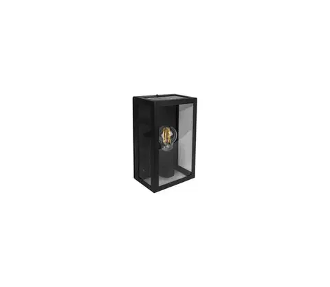 Svietidlá  Vonkajšie nástenné svietidlo 1xE27/20W/230V IP44 čierne OUTD. WALL LIGHT E27 XD GLASS