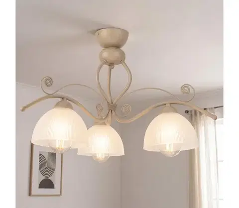 Svietidlá BRILAGI - Prisadený luster ANTICO MODERN 3xE27/60W/230V béžová 8590828037934