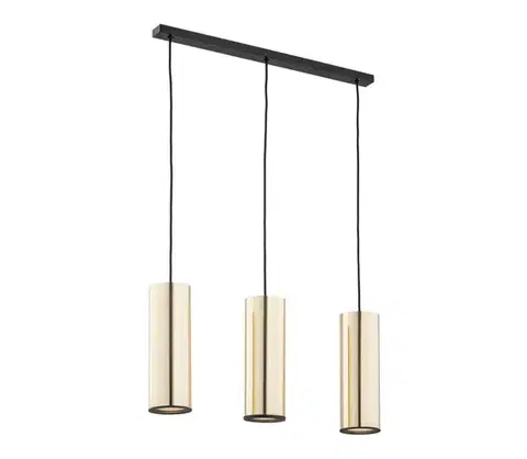 Svietidlá Argon 1486 - Luster na lanku LINEA 3xE27/15W/230V mosadz/čierna 1486