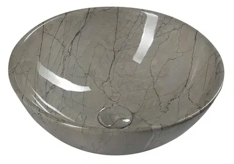 Umývadlá SAPHO - DALMA keramické umývadlo na dosku, priemer 42cm, grigio 113