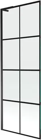 Sprchové dvere MEXEN/S - Next L vaňová zástena FIX 70 x 150, čierna vzor, čierna 895-070-000-03-77-70