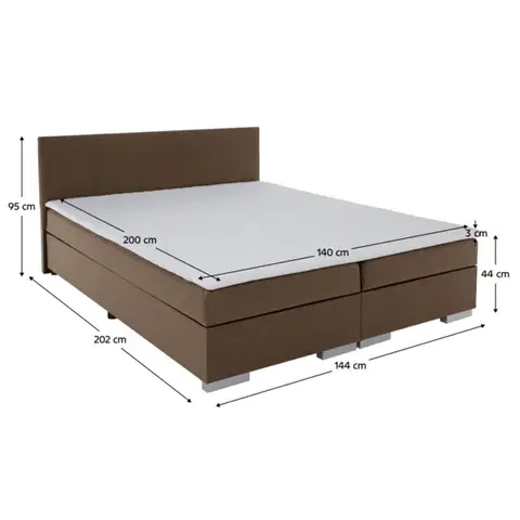 Boxspring Boxspringová posteľ ADRIANA 3 Tempo Kondela