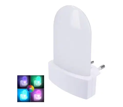 Svietidlá  WL910 - LED RGB Orientačné svietidlo so senzorom do zásuvky LED/0,5W/230V WL910