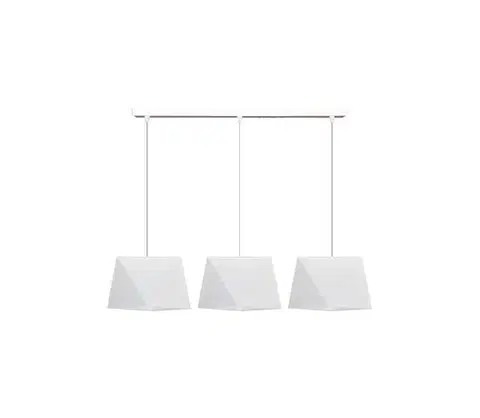 Svietidlá  Luster na lanku DIAMENT 3xE27/60W/230V biela 0307