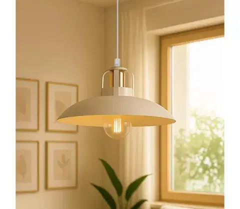 Svietidlá BRILAGI - LED Luster na lanku FLAMENGO 1xE27/60W/230V biela BG72369