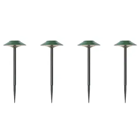 Solárne svietidlá Sada 4 zelených bodových svetiel s hrotom vrátane LED IP44 solárnych - Mushroom
