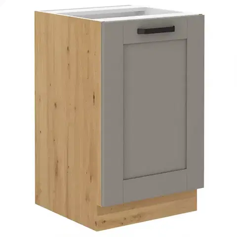 Kuchynské skrinky stojace Kuchynská skrinka Luna claygrey/artisan 50ZL 1F BB