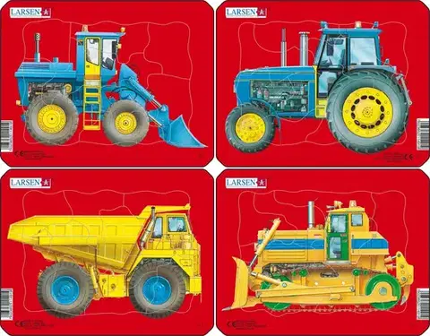LARSEN puzzle Larsen Puzzle Puzzle Traktor, Nákladiak, Bager, Buldozér Larsen Z1-ZZ
