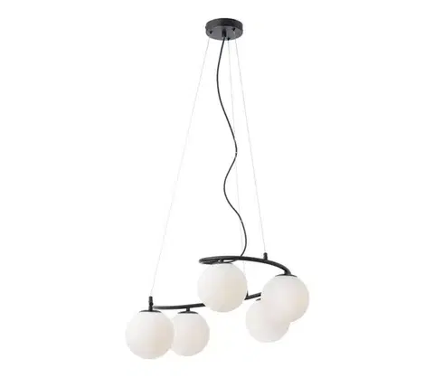 Svietidlá Redo 01-2720 - Luster na lanku VOLLEY 5xE14/28W/230V čierna 01-2720