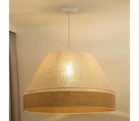 Svietidlá  - Luster na lanku YUTE AVIGNON 1xE27/15W/230V pr. 60 cm šedá/hnedá 603881