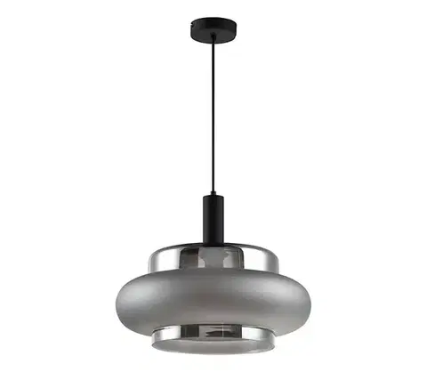 Svietidlá  Luster na lanku BRIZI 1xE27/40W/230V sivá/dymová 31-51516