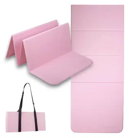 Podložky na cvičenie Skladacia podložka na cvičenie inSPORTline Lantemi 145x61x1 cm ružová