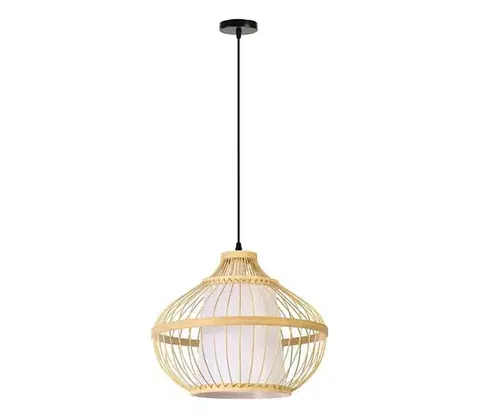 Svietidlá  08256L - Luster na lanku PINCHOS 1xE27/40W/230V pr. 40 cm bambus 08256L