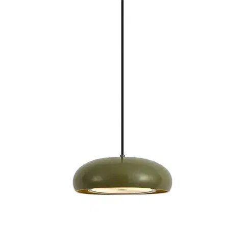 Závesné svietidlá Retro závesná lampa zelená s kovovým tienidlom 2-svetelná - Macaron