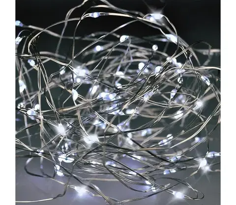 Vianočné dekorácie BRILAGI - LED  reťaz 100xLED/3xAA 10m studená biela 1V54-W-OEM1