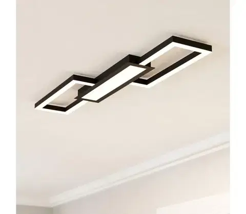 Svietidlá Eglo 99792 - LED Stmievateľné stropné svietidlo MONIROTE LED/37W/230V čierna + DO 99792