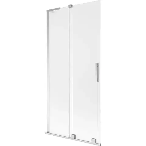Sprchové dvere MEXEN/S - Velar L dvojkrídlová posuvná vaňová zástena 95 x 150, dekor, chróm 896-095-003-31-01