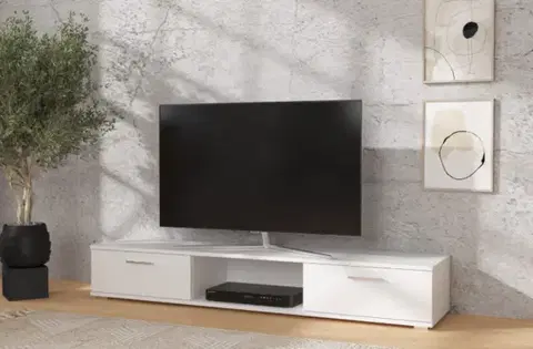 TV stolíky ArtAdrk TV stolík ARIDEA AR04 | biely lesk