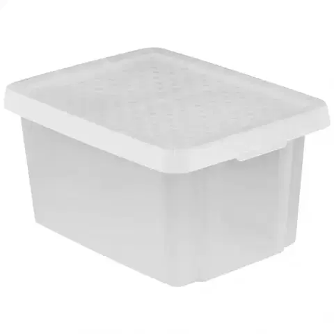 Dekorácie a bytové doplnky Dóza s vrchnákom Essentials 16l Transparentná