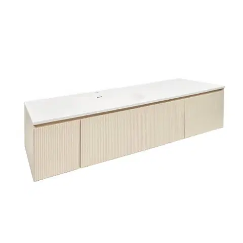 Kúpeľňový nábytok Kúpeľňová skrinka s umývadlom Naturel Austen 165x35x52 cm beige mat Naturel Austen165BG AUSTEN165BG