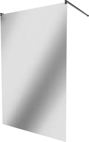 Sprchové dvere MEXEN/S - KIOTO samostatne stojaca sprchová zástena 100 x 200, zrkadlové, čierna 800-100-002-70-50