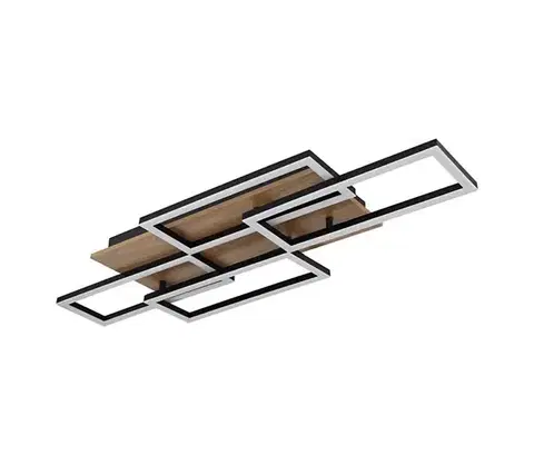 Svietidlá Globo 67359-40 -LED stmievateľné stropné svietidlo JEFFRY 40W/230V 32,5x87,5 cm hnedá/čierna+DO 67359-40
