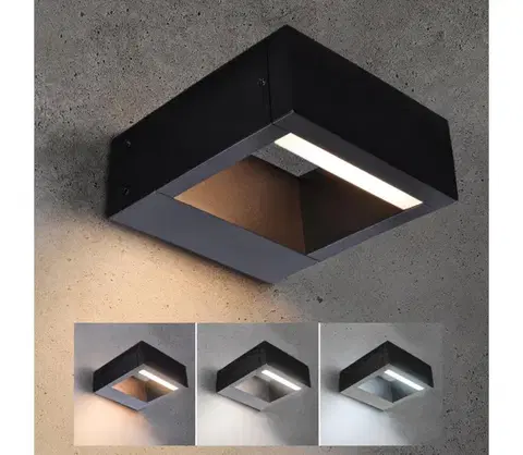 Svietidlá Brilagi - LED Vonkajšie nástenné svietidlo RAGUSA LED/7W/230V 3000/4000/6000K IP54 WO-HR60072-OEM