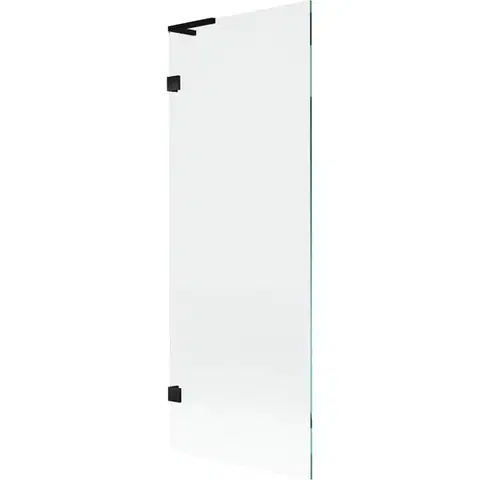Sprchové dvere MEXEN/S - Lunar L vaňová zástena FIX 70 x 150, transparent, čierna 897L-070-000-70-00