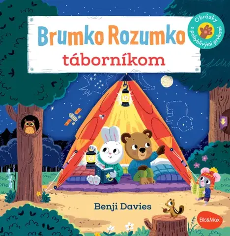 Leporelá, krabičky, puzzle knihy Brumko Rozumko táborníkom - Ema Potužníková,Benji Davies
