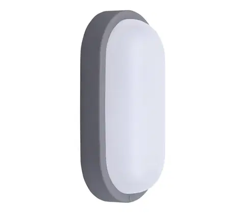 LED osvetlenie  WO744-G- LED Vonkajšie nást. svietidlo LED/13W/230V 4000K IP54 šedá oválny WO744-G