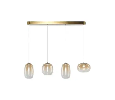 Svietidlá  LED Luster na lanku VASO LED/15W/230V zlatá/dymová ML1408