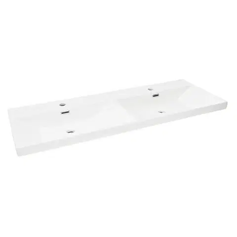 Umývadlá Nábytkové dvojumývadlo SAT B-Way 121x46 cm dva otvory pre batériu SATBW212046 SATBW212046