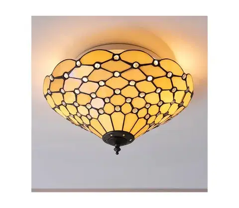 Svietidlá Endon 70242 - Stropné svietidlo Tiffany PEARL 2xE27/60W/230V priemer 37 cm 70242