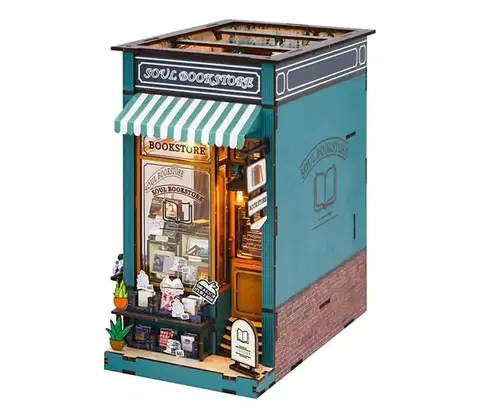 Taburetky 2Kids Toys - 3D LED zarážka na knihy Knihkupectví duše, 2x AAA baterie 2DM2314