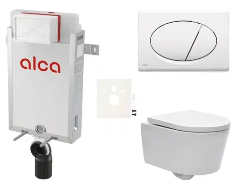 Záchody Cenově zvýhodněný závěsný WC set Alca k zazdění + WC SAT Brevis SIKOAW1 SIKOAW1