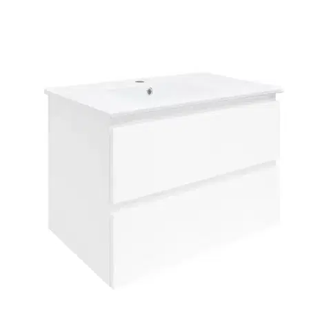 Kúpeľňový nábytok Kúpeľňová skrinka s umývadlom SAT B-Way 79x50x45 cm biela lesk BWAY280WU4BI BWAY280WU4BI