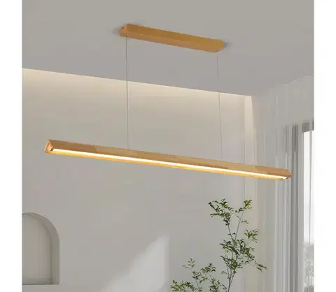 Svietidlá BRILAGI - LED luster na lanku UMEA WOOD LED/30W/230V 120 cm drevo BRI456