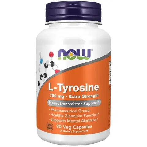 Ostatné aminokyseliny NOW Foods L-tyrozín 750 mg, extra silný