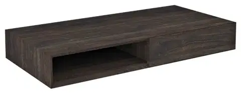 Kúpeľňový nábytok SAPHO - MORIAN umývadlová skrinka 100x14x48cm, dub čierny, pravá MR126